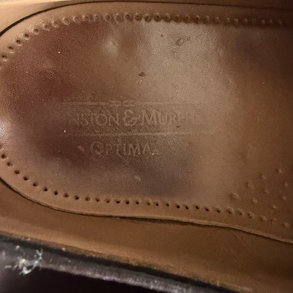 JOHNSTON & MURPHY Optima Cap Toe Oxford Shoes Made in USA Mens 10.5 D/B 43664 - Picture 7 of 11
